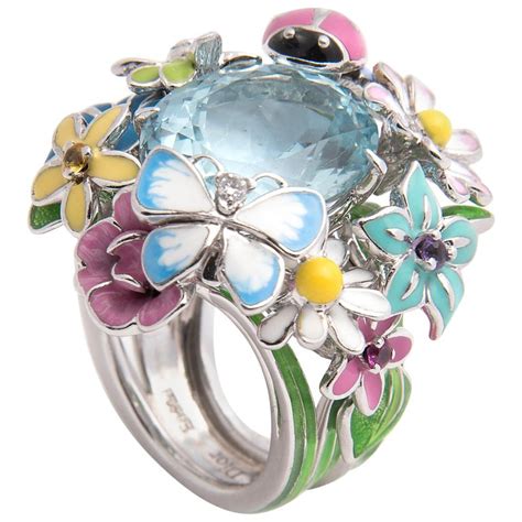 diorette dior|Large Diorette Ring 18K White Gold and Aquamarine .